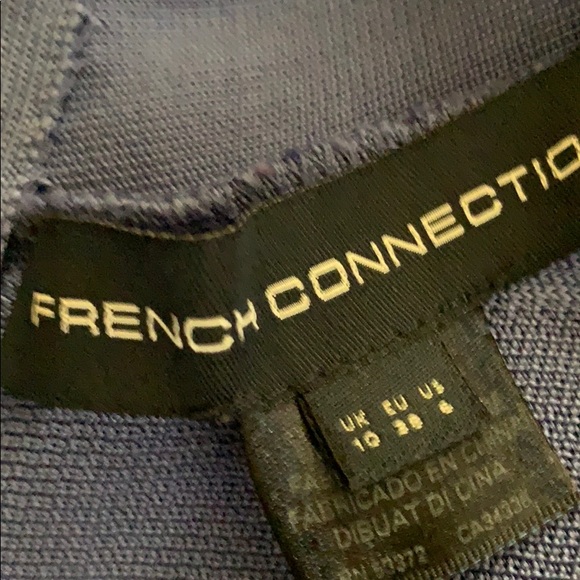 FRENCH CONNECTION BANDAGE BODYCON DRESS BLUE SIZE 6 SIMILAR TO HERVE LEGER - Picture 9 of 12